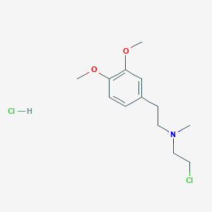 molecular formula C₁₃H₂₁Cl₂NO₂ B1145375 2-Chloro-N-(3,4-dimethoxyphenethyl)-N-methylethan-1-amine hydrochloride CAS No. 190850-48-7