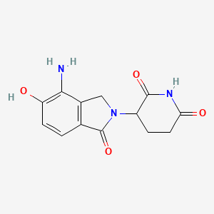 molecular formula C₁₃H₁₃N₃O₄ B1145384 3-(7-amino-6-hydroxy-3-oxo-1H-isoindol-2-yl)piperidine-2,6-dione CAS No. 1421593-78-3