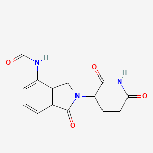 molecular formula C₁₅H₁₅N₃O₄ B1145385 N-[2-(2,6-dioxopiperidin-3-yl)-1-oxo-3H-isoindol-4-yl]acetamide CAS No. 1421593-80-7
