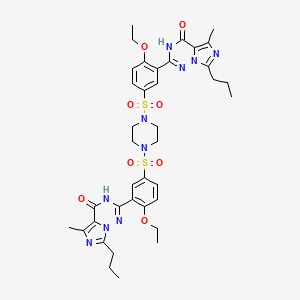 molecular formula C₃₈H₄₆N₁₀O₈S₂ B1145396 Vardenafil Dimer CAS No. 1255919-03-9