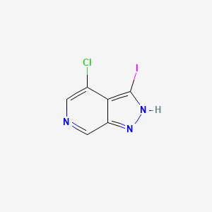 molecular formula C6H3ClIN3 B1145407 4-Chloro-3-iodo-1H-pyrazolo[3,4-c]pyridine CAS No. 1357947-11-5