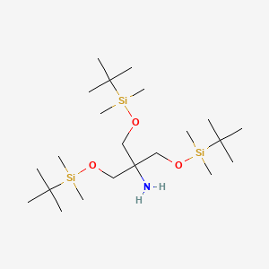molecular formula C₂₂H₅₃NO₃Si₃ B1145415 2-(tert-Butyl-dimethyl-silanyloxy)-1,1-bis-(tert-butyl-dimethyl-silanyloxymethyl)-ethylamine CAS No. 102522-47-4
