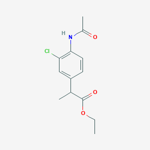 Ethyl 2-(4-acetamido-3-chlorophenyl)propanoate