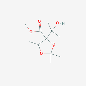 molecular formula C₁₁H₂₀O₅ B1145448 Methyl 4-(2-hydroxypropan-2-yl)-2,2,5-trimethyl-1,3-dioxolane-4-carboxylate CAS No. 87860-99-9