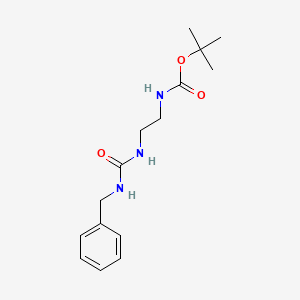 molecular formula C₁₅H₂₃N₃O₃ B1145451 tert-Butyl (2-(3-benzylureido)ethyl)carbamate CAS No. 874394-05-5