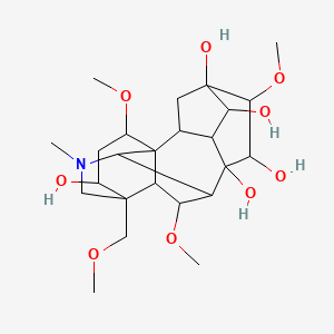 molecular formula C₂₄H₃₉NO₉ B1145452 Mesaconine CAS No. 6792-09-2