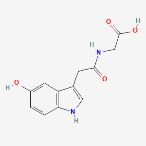 molecular formula C₁₂H₁₂N₂O₄ B1145464 5-羟基吲哚乙酰甘氨酸 CAS No. 16606-62-5