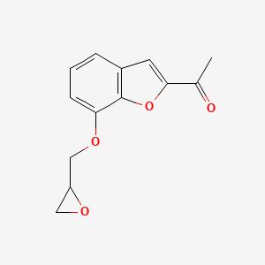 molecular formula C₁₃H₁₂O₄ B1145473 2-Acetyl-7-(2,3-epoxypropoxy)benzofuran CAS No. 39543-77-6