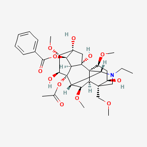molecular formula C₃₄H₄₇NO₁₂ B1145486 10-Hydroxy aconitine CAS No. 41849-35-8