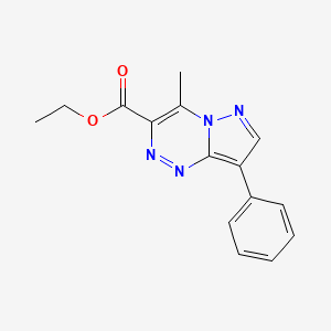molecular formula C15H14N4O2 B11454879 Ethyl 4-methyl-8-phenylpyrazolo[5,1-c][1,2,4]triazine-3-carboxylate 