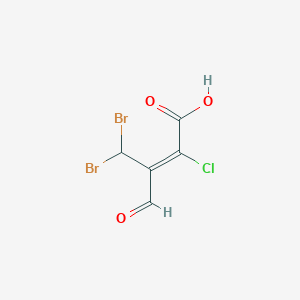 molecular formula C₅H₃Br₂ClO₃ B1145495 (E)-2-Chloro-3-(dibromomethyl)-4-oxo-2-butenoic acid CAS No. 441304-67-2