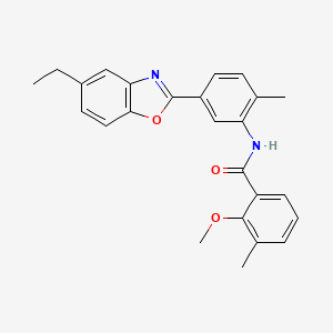 molecular formula C25H24N2O3 B11454981 N-[5-(5-ethyl-1,3-benzoxazol-2-yl)-2-methylphenyl]-2-methoxy-3-methylbenzamide 