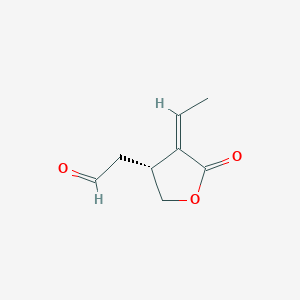 molecular formula C₈H₁₀O₃ B1145522 (4R)-3-Ethylidene-4-(2-oxoethyl)tetrahydrofuran-2-one CAS No. 144128-26-7