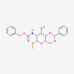 molecular formula C₂₂H₂₅NO₇ B1145525 苄基 N-(8-羟基-6-甲氧基-2-苯基-4,4a,6,7,8,8a-六氢吡喃[3,2-d][1,3]二氧杂环-7-基)氨基甲酸酯 CAS No. 60076-41-7