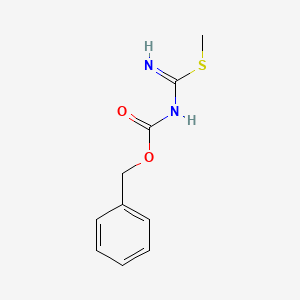 molecular formula C₁₀H₁₂N₂O₂S B1145529 N-[Imino(methylthio)methyl]-carbamicAcidPhenylmethylEster CAS No. 25508-19-4