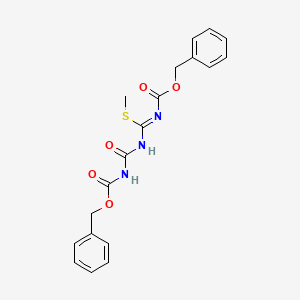 5-(Methylthio)-3,7-dioxo-9-phenyl-8-oxa-2,4,6-triazanon-4-enoic acid phenylmethyl Ester