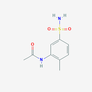 molecular formula C₉H₁₂N₂O₃S B1145533 N-[5-(Aminosulfonyl)-2-methylphenyl]-acetamide CAS No. 17485-44-8