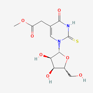 molecular formula C₁₂H₁₆N₂O₇S B1145539 5-(Methoxycarbonylmethyl)-2-thiouridine CAS No. 20299-15-4