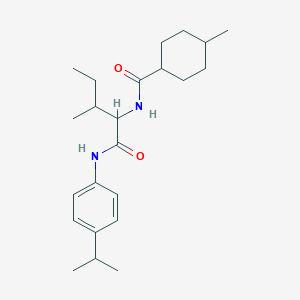 molecular formula C23H36N2O2 B11455428 N~2~-[(4-methylcyclohexyl)carbonyl]-N-[4-(propan-2-yl)phenyl]isoleucinamide 
