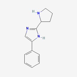 molecular formula C13H15N3 B11455446 5-phenyl-2-(pyrrolidin-2-yl)-1H-imidazole 