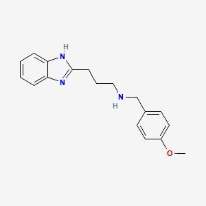 molecular formula C18H21N3O B11455540 [3-(1H-1,3-Benzodiazol-2-yl)propyl][(4-methoxyphenyl)methyl]amine 