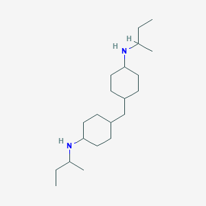 molecular formula C21H42N2 B114556 Cyclohexanamine, 4,4-methylenebisN-(1-methylpropyl)- CAS No. 154279-60-4