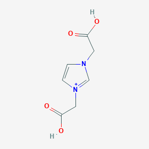 molecular formula C₇H₈N₂O₄ B1145561 1,3-Bis(carboxymethyl)-1H-imidazole-3-ium CAS No. 117255-11-5