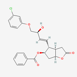 molecular formula C₂₄H₂₃ClO₆ B1145563 [(3Ar,4R,5R,6aS)-4-[(E,3S)-4-(3-chlorophenoxy)-3-hydroxybut-1-enyl]-2-oxo-3,3a,4,5,6,6a-hexahydrocyclopenta[b]furan-5-yl] benzoate CAS No. 208111-89-1