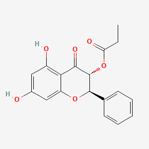 molecular formula C₁₈H₁₆O₆ B1145569 Pinobanksin 3-O-propanoate CAS No. 126394-70-5