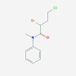 molecular formula C₁₁H₁₃BrClNO B1145575 2-bromo-4-chloro-N-methyl-N-phenylbutanamide CAS No. 328936-18-1