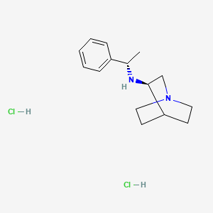 molecular formula C15H24Cl2N2 B1145589 (R)-N-((S)-1-Phenylethyl)quinuclidin-3-amine dihydrochloride CAS No. 120570-09-4