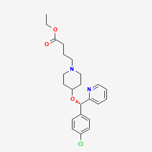 molecular formula C₂₃H₂₉ClN₂O₃ B1145598 ethyl (S)-4-[4-[(4-chlorophenyl)(2-pyridyl)methoxy]-piperidino]butanoate CAS No. 190730-39-3