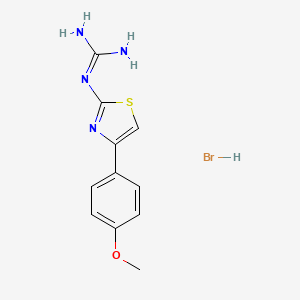 molecular formula C₁₁H₁₂N₄OS  · HBr B1145608 1-(4-(4-Methoxyphenyl)thiazol-2-yl)guanidine hydrobromide CAS No. 96996-05-3