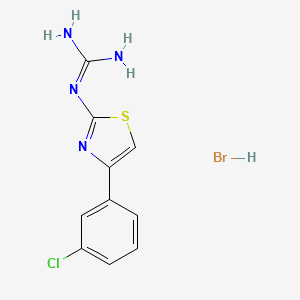 molecular formula C₁₀H₉ClN₄S  · HBr B1145609 1-(4-(3-Chlorophenyl)thiazol-2-yl)guanidine hydrobromide CAS No. 123310-66-7