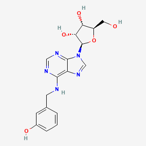 (2R,3R,4S,5R)-2-(6-((3-Hydroxybenzyl)amino)-9H-purin-9-yl)-5-(hydroxymethyl)tetrahydrofuran-3,4-diol