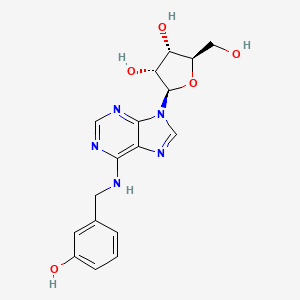 molecular formula C₁₇H₁₉N₅O₅ B1145611 (2R,3R,4S,5R)-2-(6-((3-Hydroxybenzyl)amino)-9H-purin-9-yl)-5-(hydroxymethyl)tetrahydrofuran-3,4-diol CAS No. 110505-76-5