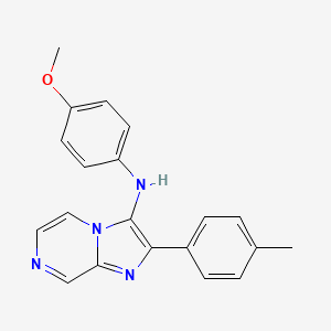 molecular formula C20H18N4O B11456178 N-(4-methoxyphenyl)-2-(4-methylphenyl)imidazo[1,2-a]pyrazin-3-amine 