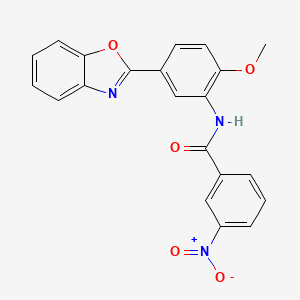 molecular formula C21H15N3O5 B11456191 N-[5-(1,3-benzoxazol-2-yl)-2-methoxyphenyl]-3-nitrobenzamide 
