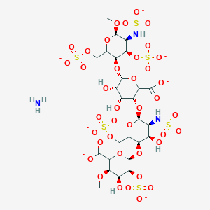 molecular formula C₁₄H₂₅NO₂₀S₃ x n ₓ B1145632 Heparitin, sulfate CAS No. 9050-30-0