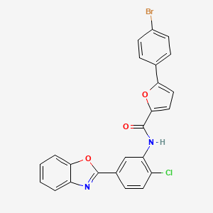 molecular formula C24H14BrClN2O3 B11456396 N-[5-(1,3-benzoxazol-2-yl)-2-chlorophenyl]-5-(4-bromophenyl)furan-2-carboxamide 
