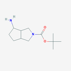molecular formula C₁₂H₂₂N₂O₂ B1145641 4-Amino-hexahydro-cyclopenta[c]pyrrole-2-carboxylic acid tert-butyl ester CAS No. 1187930-92-2