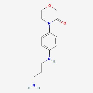 molecular formula C₁₃H₁₉N₃O₂ B1145647 4-[4-[(3-Aminopropyl)amino]phenyl]-3-morpholinone CAS No. 1816946-19-6