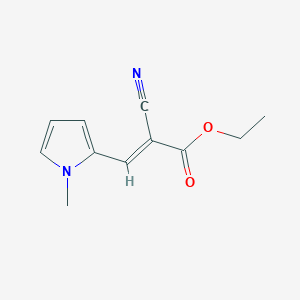 molecular formula C11H12N2O2 B11456569 ethyl (2E)-2-cyano-3-(1-methyl-1H-pyrrol-2-yl)prop-2-enoate 
