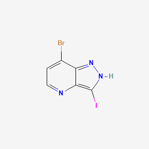 molecular formula C6H3BrIN3 B1145657 7-Bromo-3-iodo-2H-pyrazolo[4,3-b]pyridine CAS No. 1357945-62-0