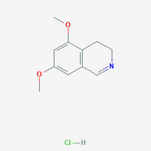 molecular formula C11H14ClNO2 B1145670 3,4-Dihydro-5,7-dimethoxy-isoquinoline Hydrochloride CAS No. 29969-25-3