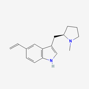 molecular formula C₁₆H₂₀N₂ B1145672 (R)-3-((1-Methylpyrrolidin-2-yl)methyl)-5-vinyl-1H-indole CAS No. 209682-80-4