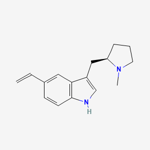 molecular formula C₁₆H₂₀N₂ B1145672 (R)-5-vinyl-3-[(N-methylpyrrolidin-2-yl) methyl]-1H-indole CAS No. 209682-80-4