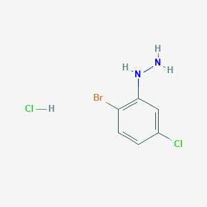 molecular formula C6H7BrCl2N2 B1145677 (2-Bromo-5-chlorophenyl)hydrazine hydrochloride CAS No. 922510-89-2