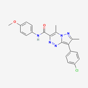 molecular formula C21H18ClN5O2 B11456964 8-(4-chlorophenyl)-N-(4-methoxyphenyl)-4,7-dimethylpyrazolo[5,1-c][1,2,4]triazine-3-carboxamide 
