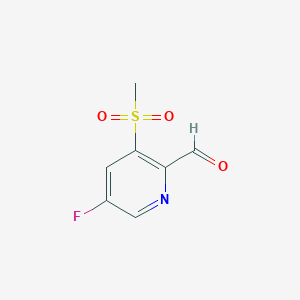 molecular formula C7H6FNO3S B1145697 5-Fluoro-3-(methylsulfonyl)pyridine-2-carbaldehyde CAS No. 1357945-41-5